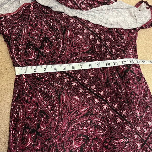 🎉HP🎉 Torrid Drape Top Halter Neck Burgundy Maxi Dress, Size 0 - Picture 11 of 14